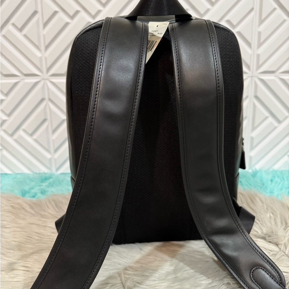 Michael Kors Signature EVERETT BLACK FRONT POCKET LARGE BACKPACK BAG UNISEX NEW - Picture 6 of 11